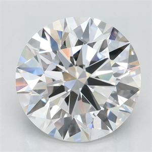 Picture of Lab Grown Diamond 2.44 Carats, Round with Excellent Cut, D Color, VVS1 Clarity and Certified by GIA