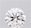 Lab Grown Diamond 1.08 Carats, Round with Ideal Cut, D Color, VVS2 Clarity and Certified by IGI