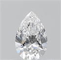 Natural Diamond 0.50 Carats, Pear with  Cut, E Color, VS1 Clarity and Certified by GIA