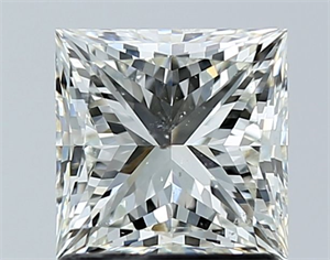 Picture of Natural Diamond 1.51 Carats, Princess with  Cut, J Color, SI2 Clarity and Certified by GIA