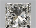 Natural Diamond 0.70 Carats, Princess with  Cut, J Color, VS2 Clarity and Certified by GIA
