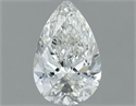 Natural Diamond 0.50 Carats, Pear with  Cut, J Color, VVS2 Clarity and Certified by GIA