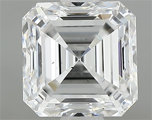 Picture of Natural Diamond 1.00 Carats, Asscher with  Cut, D Color, VS2 Clarity and Certified by GIA