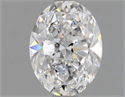 Natural Diamond 0.90 Carats, Oval with  Cut, D Color, SI1 Clarity and Certified by GIA