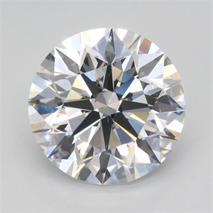 Picture of Lab Grown Diamond 4.00 Carats, Round with Ideal Cut, D Color, VS2 Clarity and Certified by IGI