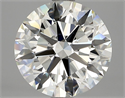 Natural Diamond 2.50 Carats, Round with Excellent Cut, H Color, VVS1 Clarity and Certified by HRD