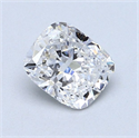 Natural Diamond 0.90 Carats, Cushion with  Cut, D Color, VS2 Clarity and Certified by GIA