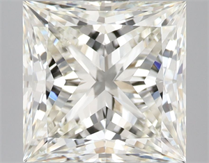 Picture of Natural Diamond 3.10 Carats, Princess with  Cut, J Color, VVS2 Clarity and Certified by IGI