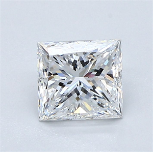 Picture of Natural Diamond 1.00 Carats, Princess with  Cut, E Color, VS1 Clarity and Certified by GIA
