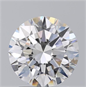 Natural Diamond 2.01 Carats, Round with Excellent Cut, F Color, VVS2 Clarity and Certified by GIA