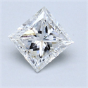 Diamante Natural 1.01 quilates, Princesa , Color E, claridad SI1 y certificado GIA