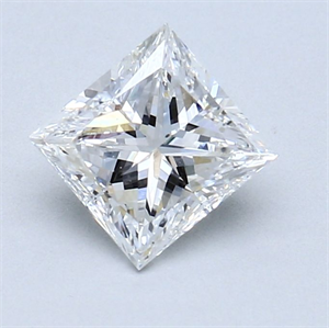 Foto Diamante Natural 1.01 quilates, Princesa , Color E, claridad SI1 y certificado GIA de