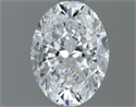 Natural Diamond 1.20 Carats, Oval with  Cut, D Color, SI2 Clarity and Certified by GIA