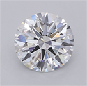 Lab Grown Diamond 1.56 Carats, Round with Ideal Cut, D Color, VS2 Clarity and Certified by IGI