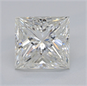 Natural Diamond 1.70 Carats, Princess with  Cut, H Color, SI1 Clarity and Certified by GIA
