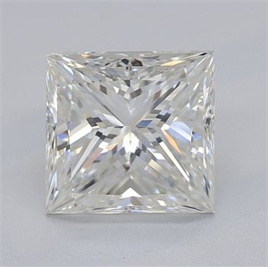 Picture of Natural Diamond 1.70 Carats, Princess with  Cut, H Color, SI1 Clarity and Certified by GIA