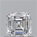 Natural Diamond 0.73 Carats, Asscher with  Cut, F Color, VS2 Clarity and Certified by GIA