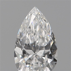 Picture of Natural Diamond 0.12 Carats, Pear with  Cut, D Color, VS2 Clarity and Certified by IGI