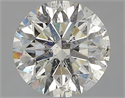 Natural Diamond 3.01 Carats, Round with Excellent Cut, I Color, SI2 Clarity and Certified by IGI