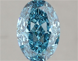 Picture of Lab Grown Diamond 1.60 Carats, Oval with  Cut, Fancy Vivid Blue Color, VS1 Clarity and Certified by IGI