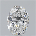 Natural Diamond 0.60 Carats, Oval with  Cut, E Color, VVS2 Clarity and Certified by GIA