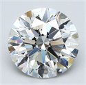Natural Diamond 5.01 Carats, Round with Excellent Cut, I Color, VS2 Clarity and Certified by GIA