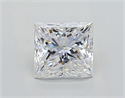Natural Diamond 1.00 Carats, Princess with  Cut, F Color, I1 Clarity and Certified by GIA