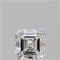 Natural Diamond 0.53 Carats, Asscher with  Cut, F Color, VVS2 Clarity and Certified by GIA