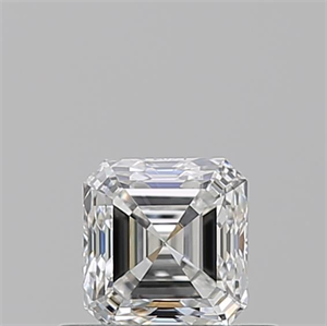 Picture of Natural Diamond 0.53 Carats, Asscher with  Cut, F Color, VVS2 Clarity and Certified by GIA