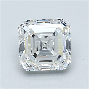 Picture of Natural Diamond 1.52 Carats, Asscher with  Cut, F Color, VS2 Clarity and Certified by GIA