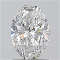 Natural Diamond 1.01 Carats, Oval with  Cut, D Color, SI2 Clarity and Certified by GIA