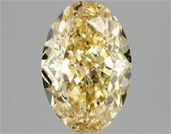 Picture of Lab Grown Diamond 2.04 Carats, Oval with  Cut, Fancy Intense Yellow Color, VS1 Clarity and Certified by IGI