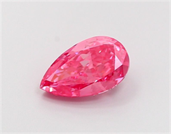 Picture of Lab Grown Diamond 1.29 Carats, Pear with  Cut, Fancy Vivid Pink Color, VVS2 Clarity and Certified by IGI