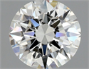 Natural Diamond 0.90 Carats, Round with Excellent Cut, H Color, VVS2 Clarity and Certified by GIA