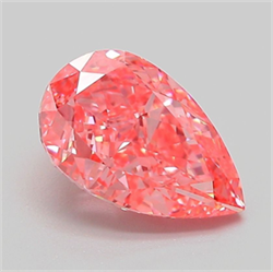Picture of Lab Grown Diamond 2.04 Carats, Pear with  Cut, Fancy Vivid Pink Color, VVS2 Clarity and Certified by IGI