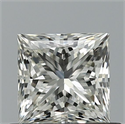Natural Diamond 0.70 Carats, Princess with  Cut, H Color, IF Clarity and Certified by IGI