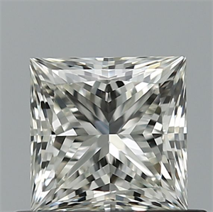 Picture of Natural Diamond 0.70 Carats, Princess with  Cut, H Color, IF Clarity and Certified by IGI