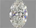 Natural Diamond 0.56 Carats, Oval with  Cut, H Color, VS2 Clarity and Certified by GIA