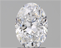 Natural Diamond 1.70 Carats, Oval with  Cut, D Color, VVS2 Clarity and Certified by GIA