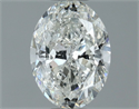 Natural Diamond 1.00 Carats, Oval with  Cut, G Color, SI2 Clarity and Certified by IGI