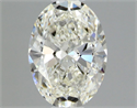 Natural Diamond 0.50 Carats, Oval with  Cut, I Color, VVS2 Clarity and Certified by GIA