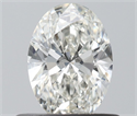 Natural Diamond 0.51 Carats, Oval with  Cut, H Color, VS1 Clarity and Certified by IGI