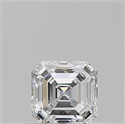 Natural Diamond 0.53 Carats, Asscher with  Cut, D Color, SI1 Clarity and Certified by GIA