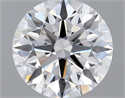 Lab Grown Diamond 1.07 Carats, Round with Ideal Cut, D Color, VVS2 Clarity and Certified by IGI