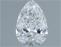 Diamante Natural 0.56 quilates, De pera , Color E, claridad VVS1 y certificado GIA