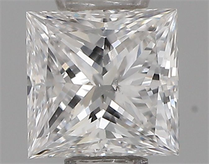 Picture of Natural Diamond 0.30 Carats, Princess with  Cut, E Color, SI1 Clarity and Certified by IGI