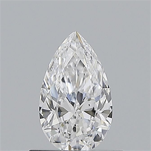 Picture of Natural Diamond 0.50 Carats, Pear with  Cut, D Color, VS2 Clarity and Certified by GIA