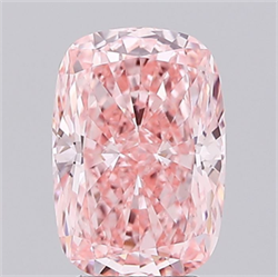Picture of Lab Grown Diamond 3.26 Carats, CUSHION MODIFIED with  Cut, Fancy Vivid Pink Color, VVS2 Clarity and Certified by IGI
