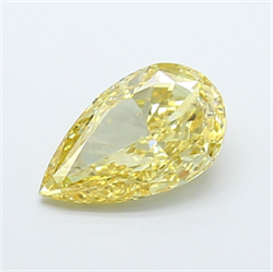 Picture of Lab Grown Diamond 3.00 Carats, Pear with  Cut, Fancy Yellow Color, VS1 Clarity and Certified by IGI
