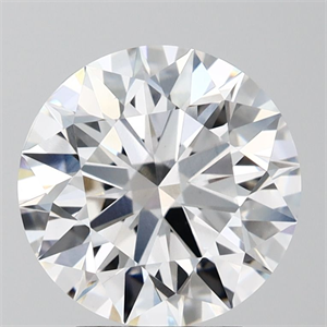 Picture of Lab Grown Diamond 3.50 Carats, Round with Ideal Cut, D Color, VS1 Clarity and Certified by IGI